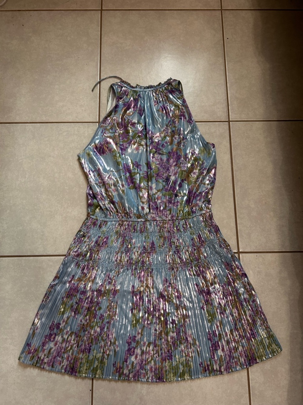 Current Air Blue Floral Halter dress - Picture 4 of 6